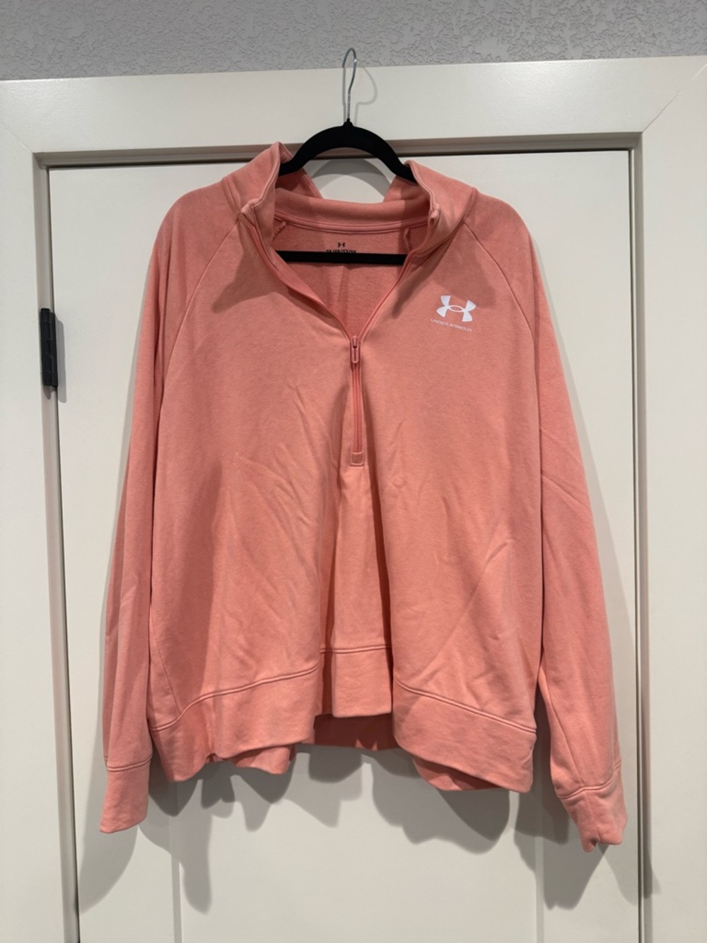 Under Armour Women's Coral Pink Quarter-Zip Pullover